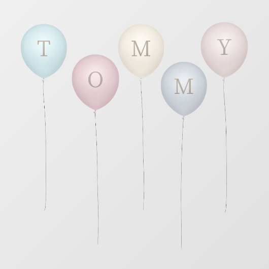 5  Sepia Pinks & Grays Aangepaste ballonnen Raamsticker (Vel)