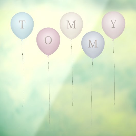 5  Sepia Pinks & Grays Aangepaste ballonnen Raamsticker (Vel 3)