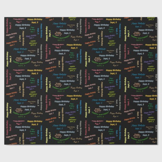 5 september, cadeaupapier voor thuisdag (Vlak)