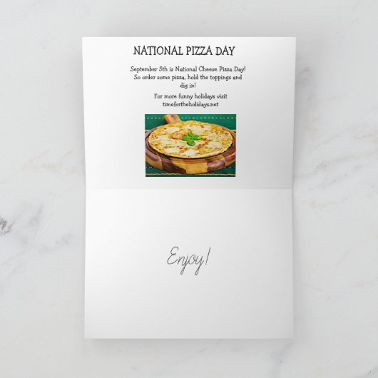 5 september is Nationale Kaas Pizzadag Kaart (Binnen)