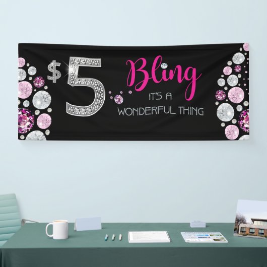 $5 Sieraden banner- Bling Spandoek (Beurs)