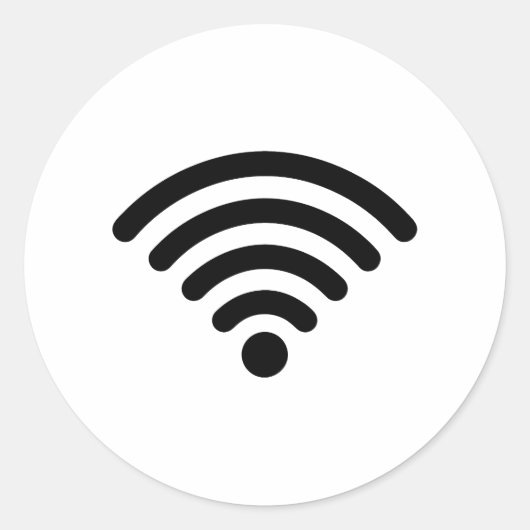 5 Signaal wifi-signaal Ronde Sticker (Voorkant)