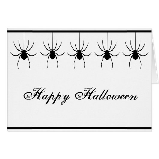 5 Silhouette Spiers Hanging Halloween Card (Voorkant Horizontaal)
