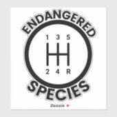 5 Snelheid bedreigde diersoorten Sticker (Vel)