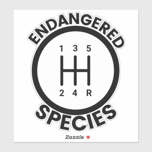 5 Snelheid bedreigde diersoorten Sticker (Vel)