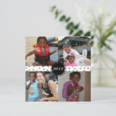 5 Snowflake-kerstkaart met fotoplein Feestdagenkaart (Staand voorkant)