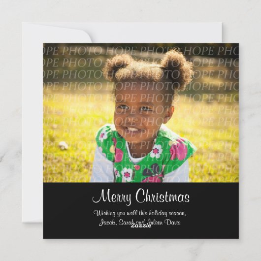 5 Snowflake-kerstkaart met fotoplein Feestdagenkaart (Achterkant)