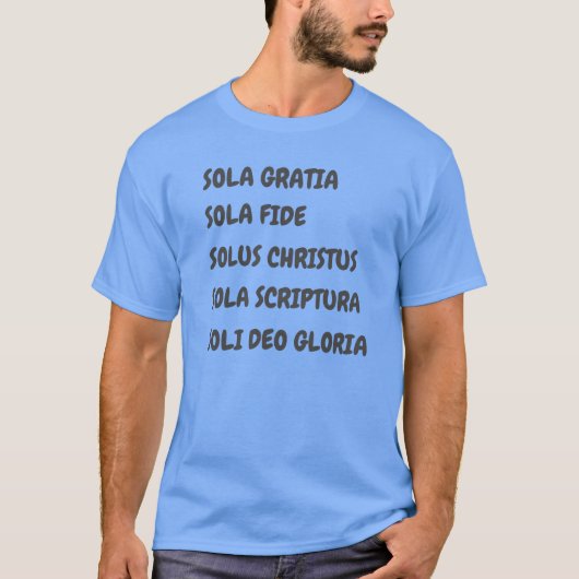 5 SOLA T-shirt voor hervormde mannen (Voorkant)