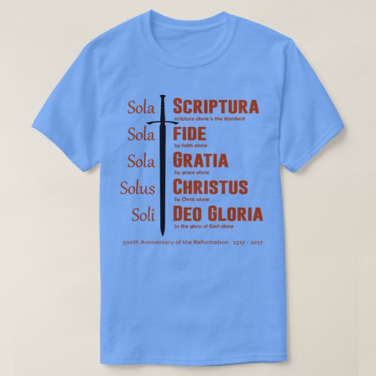 5 Solas 1 T-shirt (Design voorkant)