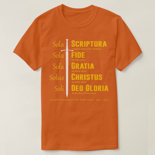 5 Solas T-shirt (Design voorkant)