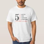 5 SOLA's T-Shirt voor GereformeerdeChristelijke Ma (Voorkant)