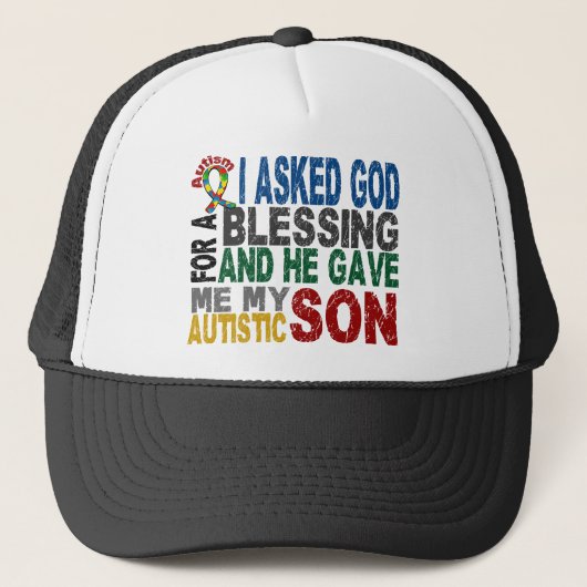 5 SON Autism T-shirts en kleding Trucker Pet (Voorkant)