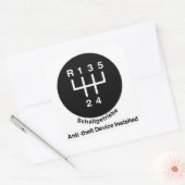 5-speed anti-diefstal apparaat Sticket Vierkante Sticker (Envelop)