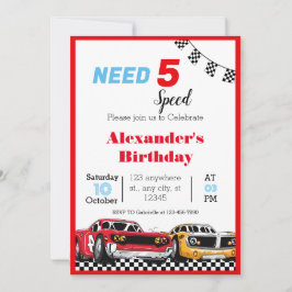 5 Speed rode raceauto nodig Kaart