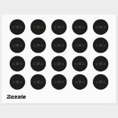 5 stadia van een totale zonsverduistering Ex Ronde Sticker (Vel)