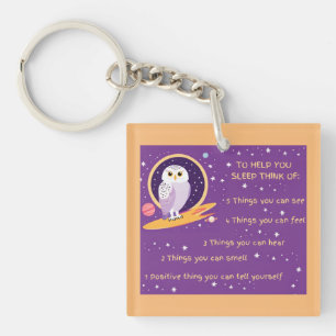 5 stappen Mindfulness Acryl Sleutelhanger