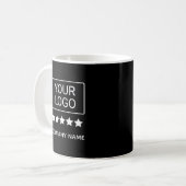 5 Star Business Logo Minimal Professional Black Koffiemok (Voorkant links)