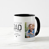5 STAR DAD Moderne Cool 2 Foto Vaderdag Mok (Voorkant rechts)