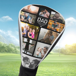 5 STAR DAD Moderne Cool Photo Collage Vaderdag Golfheadcover
