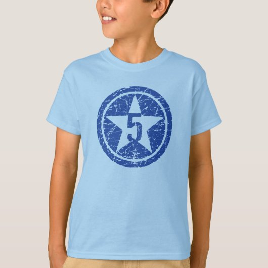 5 STAR-gekraakte BIRTHDAY-T-shirt T-shirt (Voorkant)