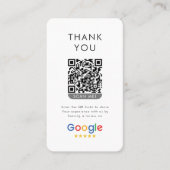 5 Star Google Review With Thank You and QR Code Visitekaartje (Voorkant)