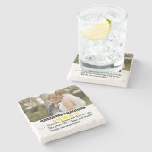 5 Star Grandma Review met foto Stenen Onderzetter (Zijkant)