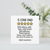 5 Star Papa Kaart (Staand voorkant)