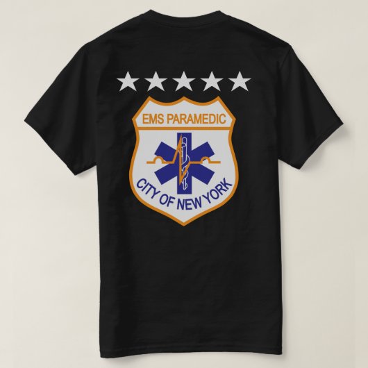 5 Star Paramedic T-Shirt (Design achterkant)