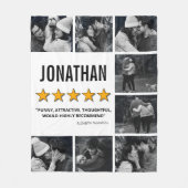 5 Star Rating BoyVriend Vriendin Foto Fleece Deken (Voorkant)