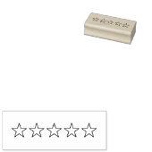 5 Star Rating Rubber Stamp 1 x 2,5 inch (2,5cmx6,4 Rubberstempel (Gestempeld)