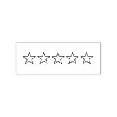5 Star Rating Rubber Stamp 1 x 2,5 inch (2,5cmx6,4 Rubberstempel (Afrduk)