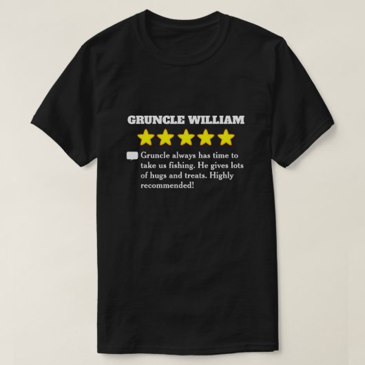 5-Star Review T-shirt (Design voorkant)