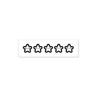 5 Star Smiling Stars Rating Zelfinktende Stempel