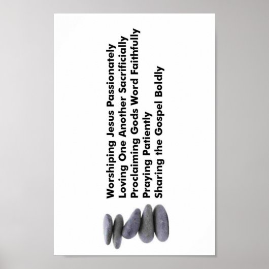 5 Stenen Poster (Voorkant)