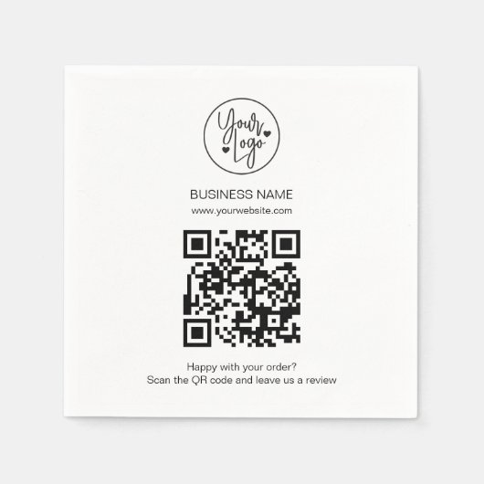 5 Ster Review QR Code Business Review Request Servet (Voorkant)