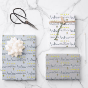 5 sterren afgestudeerd inpakpapier vel