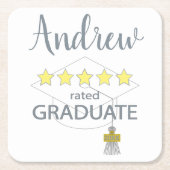 5 sterren Afstuderen Kartonnen Onderzetters (Voorkant)