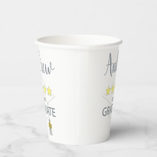 5 sterren Afstuderen Papieren Bekers (Rechts)