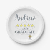 5 sterren Afstuderen Papieren Bordje (Voorkant)