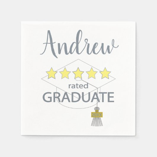 5 sterren Afstuderen Servet (Voorkant)