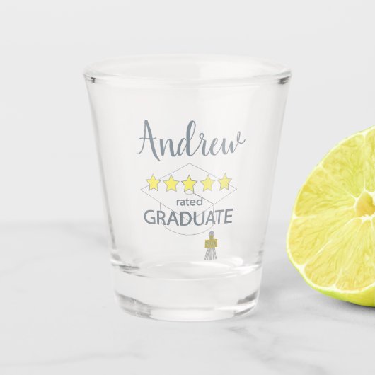 5 sterren Afstuderen Shot Glas (Voorkant)