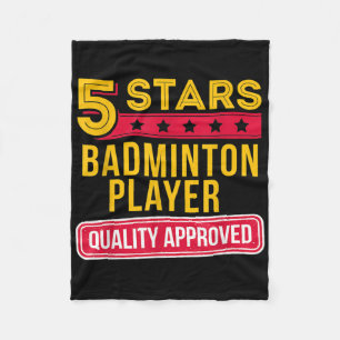 5 sterren badmintonspeler - Grappige Racquet Sport Fleece Deken