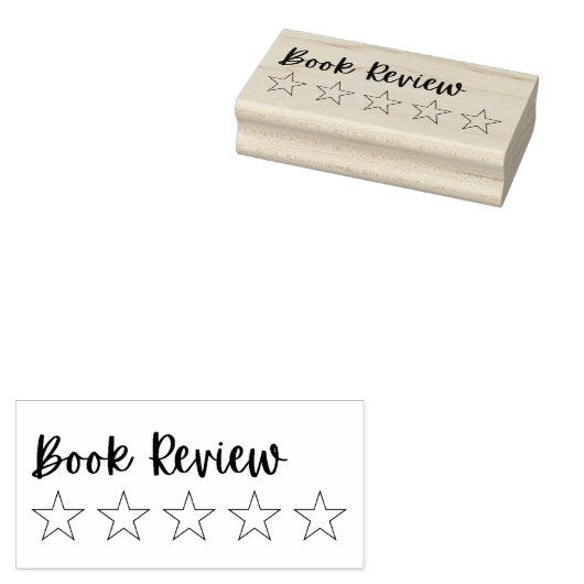 5 Sterren Boek Review Stamp | Leesjournaal stempel (Gestempeld)