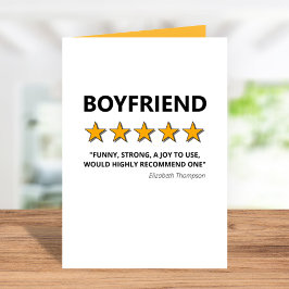 5 Sterren Boyfriend Funny Valentijnsdag Feestdagen Kaart