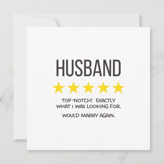 5 sterren echtgenoot kaart (Voorkant)