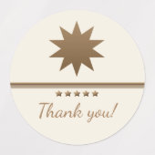 5 sterren geborsteld goud professionele labels (Design 2)