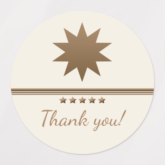 5 sterren geborsteld goud professionele labels (Design 1)