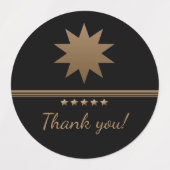 5 sterren geborsteld goud zwart professioneel labels (Design 1)