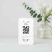 5-sterren Google Review Met Bedankt en QR-code Visitekaartje (Staand voorkant)