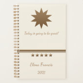 5 sterren in geborsteld goud & Cream Professional Planner (Voorkant)